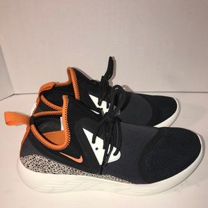 NIKE Lunarcharge BN black white orange safari sz 9